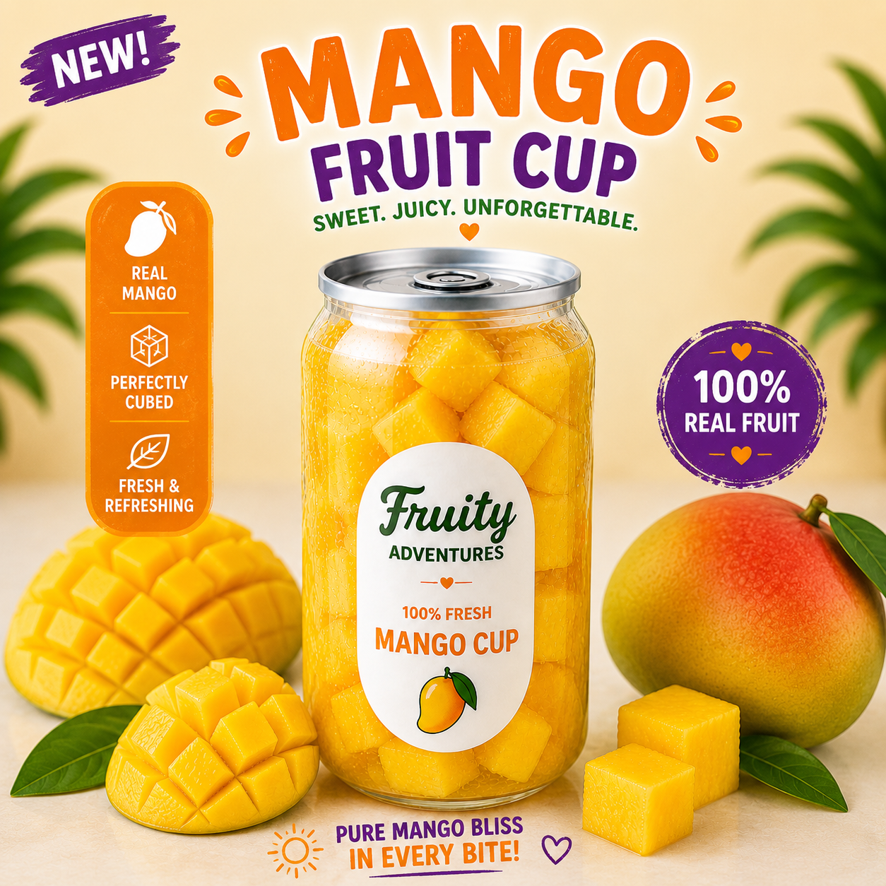 Fresh Mango Fruit Cup from Fruity Adventures